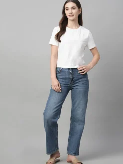 Women Cottonworld Round Neck | Regular Fit^Women's Cotton Elastane Regular Fit Tshirt