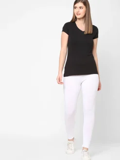 Women Cottonworld Leggings^Women's Cotton Elastane Slim Fit Knit Tights