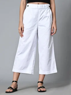 Women Cottonworld Culottes^Women's Cotton Elastane Regular Fit Culotte