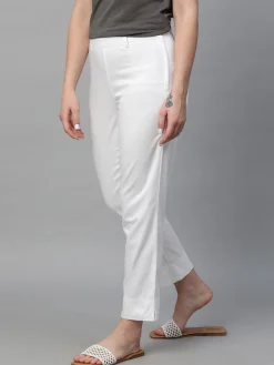 Women Cottonworld Trousers^Women's Cotton Elastane Regular Fit Pant