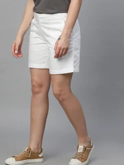 Women Cottonworld Shorts^Women's Cotton Elastane Regular Fit Shorts