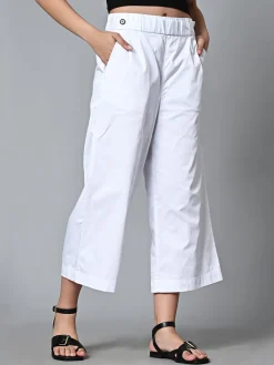 Women Cottonworld Culottes^Women's Cotton Elastane Regular Fit Culotte