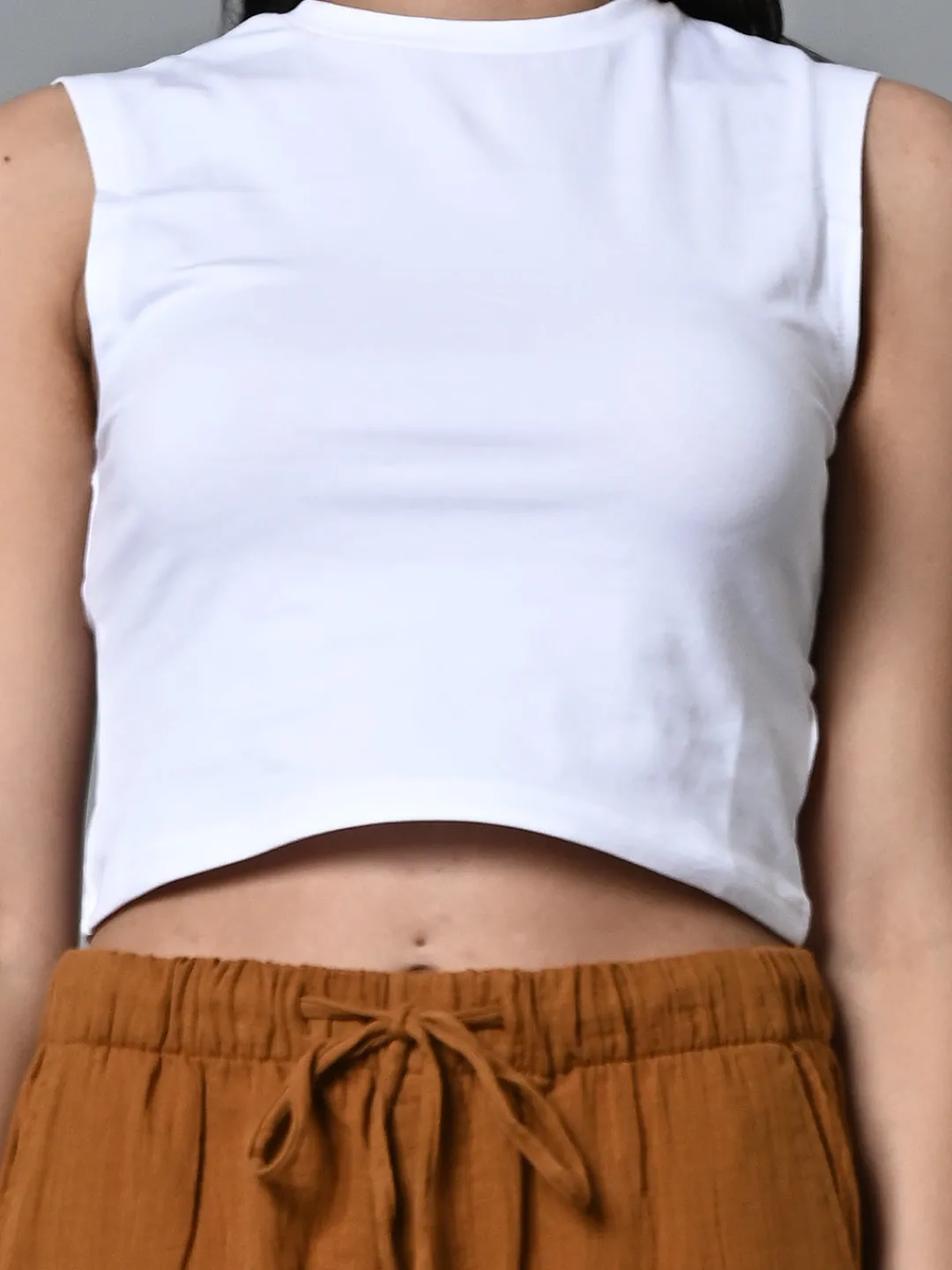 Women Cottonworld Vests^Women's Cotton Elastane Slim Fit Vest