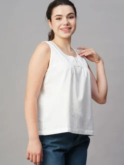 Women Cottonworld Tops & Shirts | Tops & Shirts^Women's Cotton Linen Regular Fit Blouse