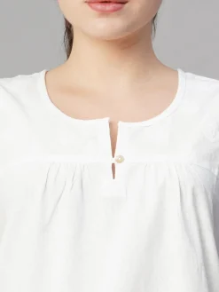 Women Cottonworld Tops & Shirts | Tops & Shirts^Women's Cotton Linen Regular Fit Blouse