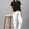 Women Cottonworld Trousers^Women's Cotton Lycra Regular Fit Pant