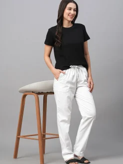 Women Cottonworld Trousers^Women's Cotton Lycra Regular Fit Pant