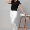 Women Cottonworld Trousers^Women's Cotton Lycra Slim Fit Pant