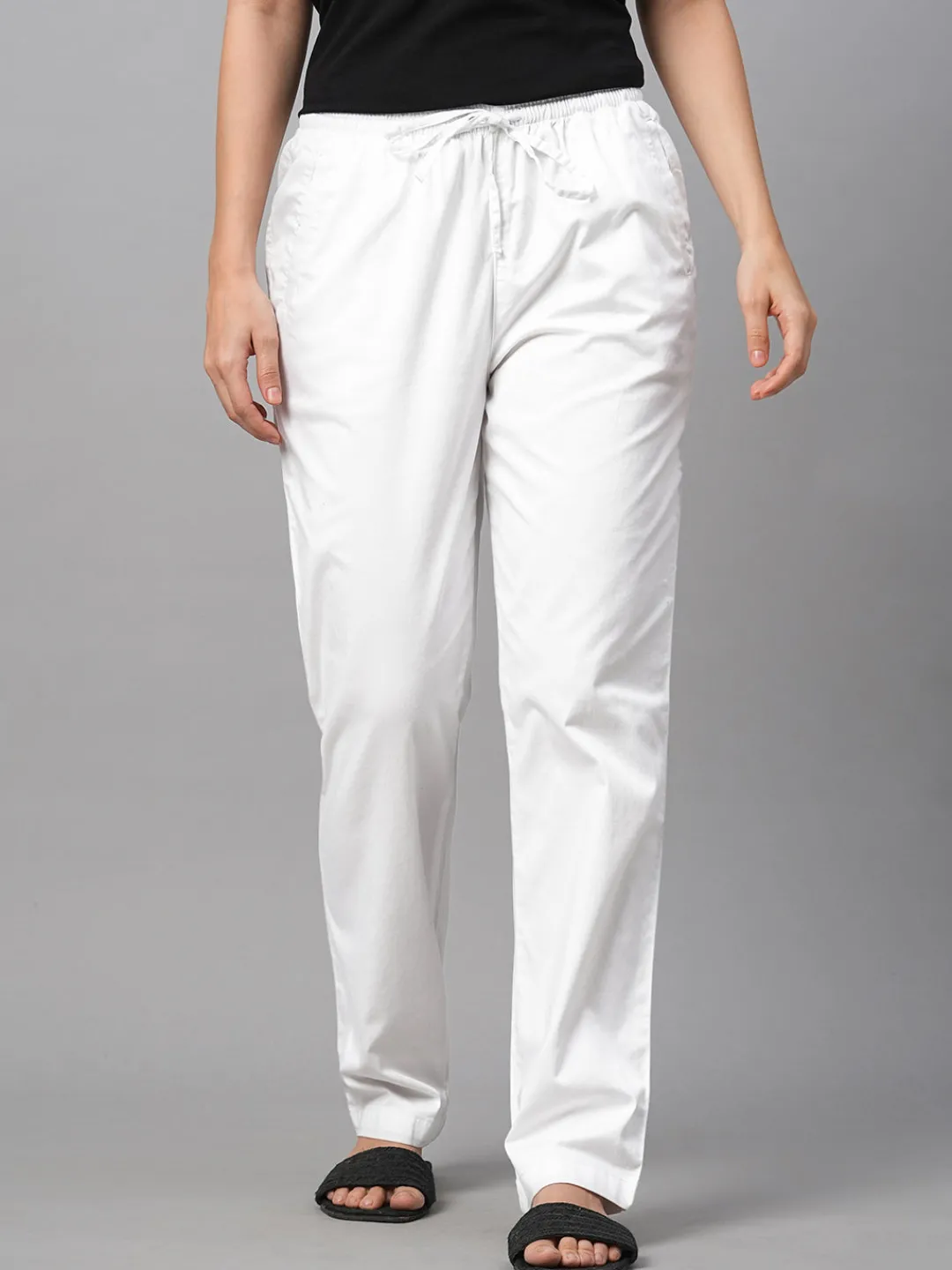 Women Cottonworld Trousers^Women's Cotton Lycra Regular Fit Pant