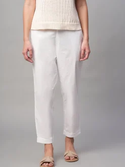Women Cottonworld Trousers^Women's Cotton Lycra Regular Fit Pant