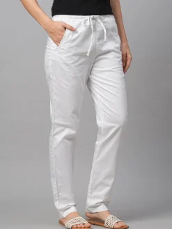 Women Cottonworld Trousers^Women's Cotton Lycra Regular Fit Pant