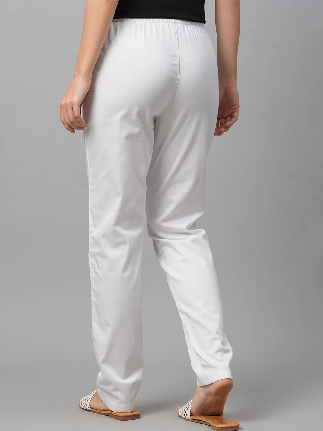Women Cottonworld Trousers^Women's Cotton Lycra Regular Fit Pant