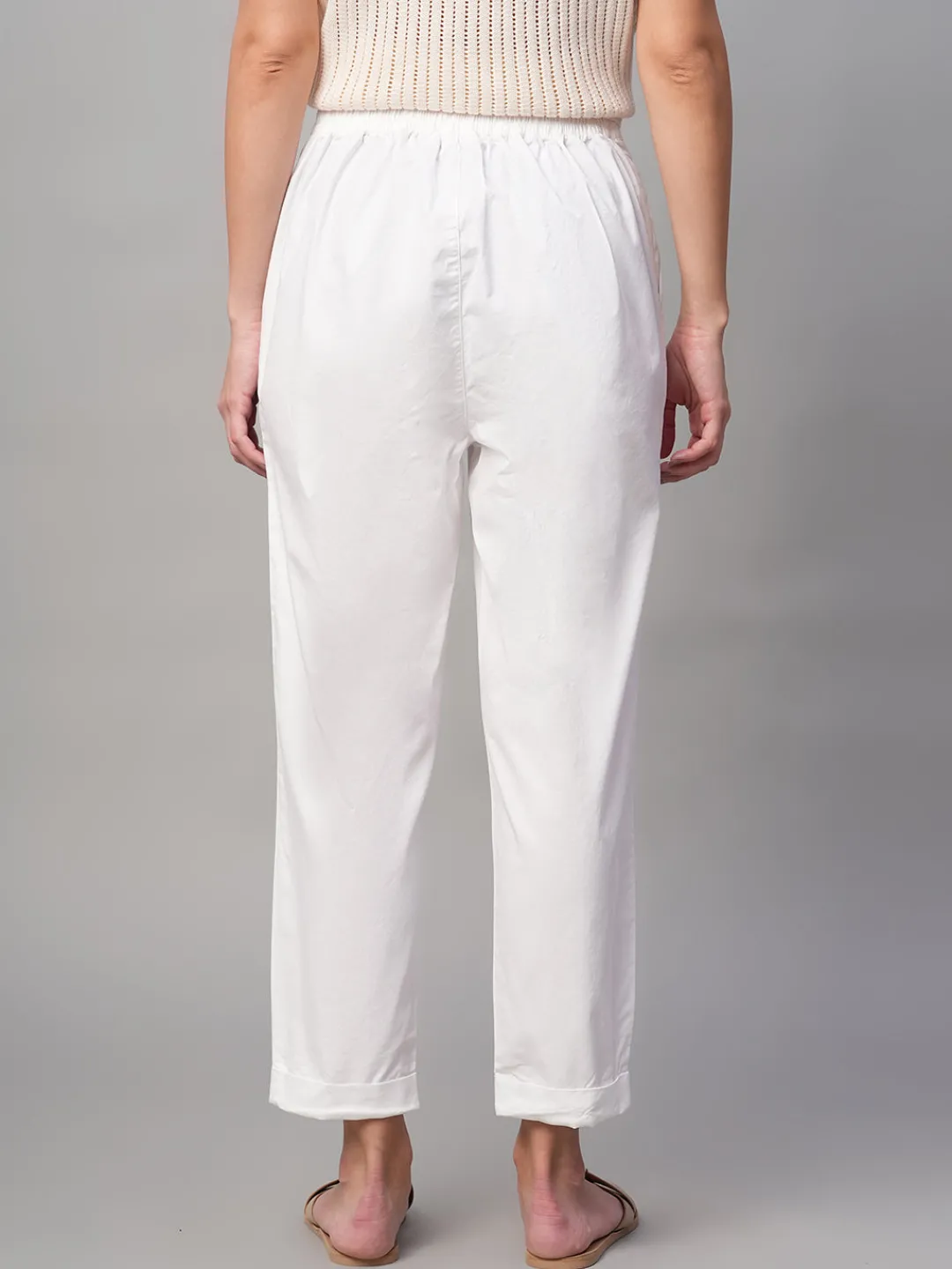 Women Cottonworld Trousers^Women's Cotton Lycra Regular Fit Pant