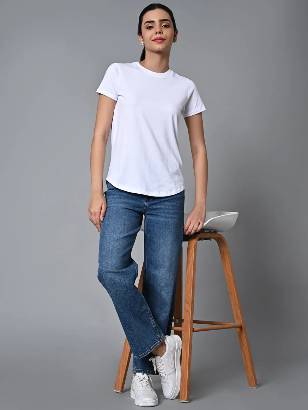 Women Cottonworld Round Neck | Regular Fit^Women's Cotton Regular Fit Tshirt