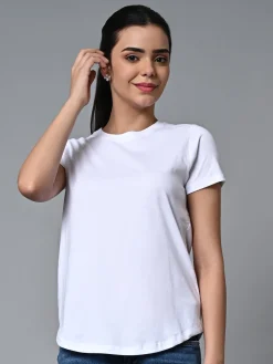Women Cottonworld Round Neck | Regular Fit^Women's Cotton Regular Fit Tshirt