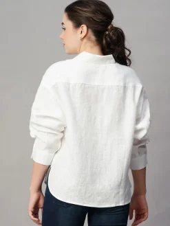 Women Cottonworld Tops & Shirts | Tops & Shirts^Women's Linen Boxy Fit Blouse
