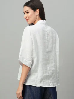 Women Cottonworld Tops & Shirts | Tops & Shirts^Women's Linen Boxy Fit Blouse