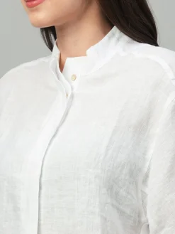 Women Cottonworld Tops & Shirts | Tops & Shirts^Women's Linen Boxy Fit Blouse