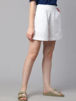 Women Cottonworld Shorts | Shorts^Women's Linen Cotton Regular Fit Shorts