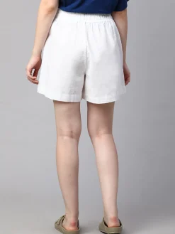 Women Cottonworld Shorts | Shorts^Women's Linen Cotton Regular Fit Shorts