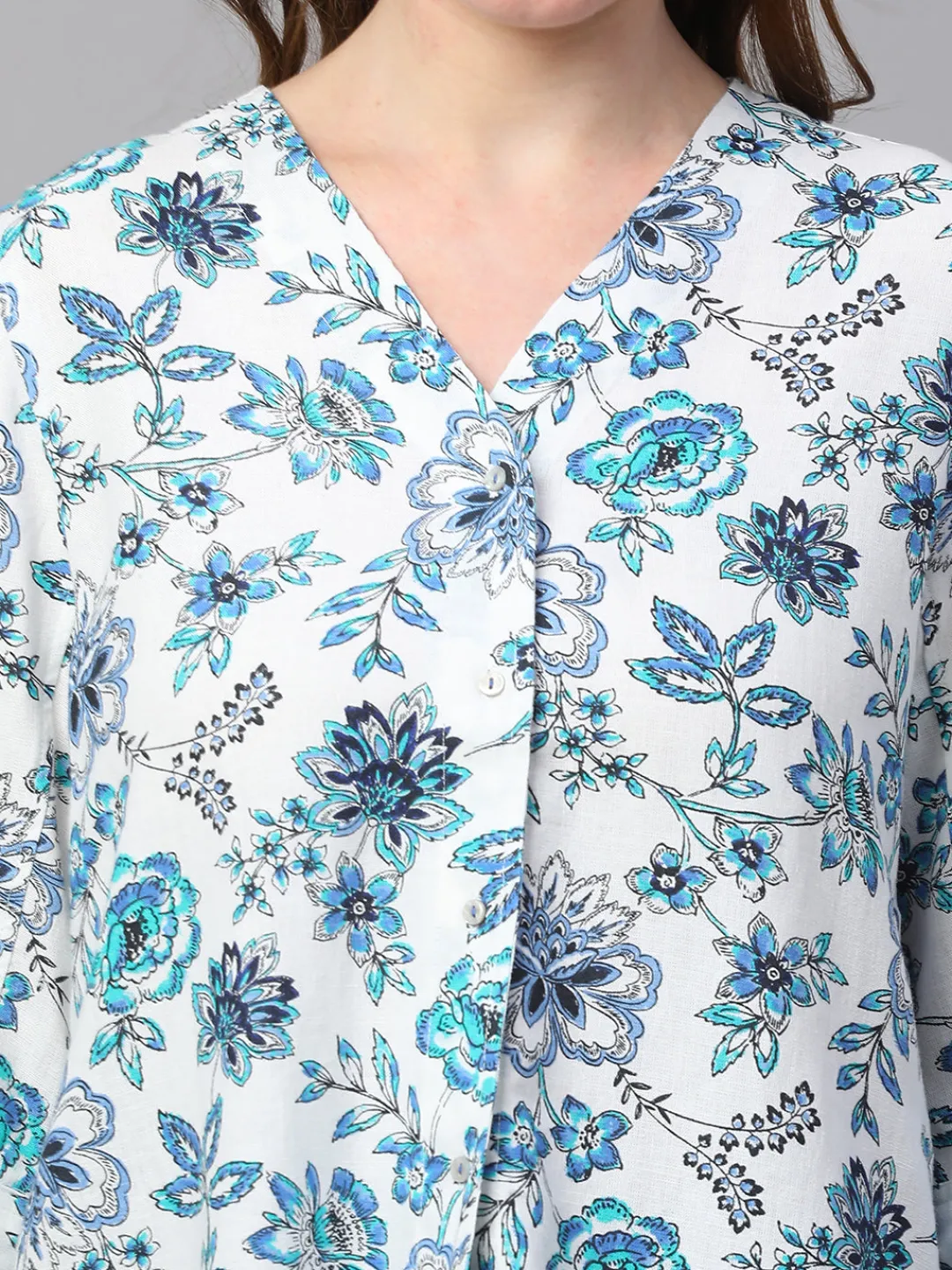 Women Cottonworld Tops & Shirts | Tops & Shirts^Women's Linen Cotton Regular Fit Blouse