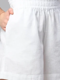 Women Cottonworld Shorts | Shorts^Women's Linen Cotton Regular Fit Shorts