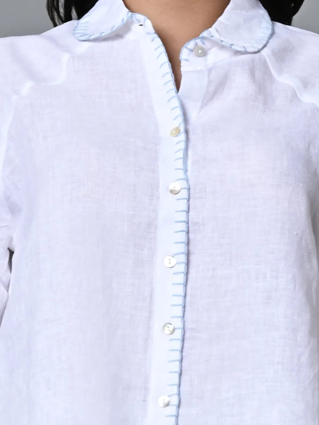 Women Cottonworld Tops & Shirts | Tops & Shirts^Women's Linen Excel Regular Fit Blouse