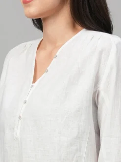 Women Cottonworld Tops & Shirts | Tops & Shirts^Women's Linen Loose Fit Blouse