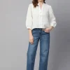 Women Cottonworld Tops & Shirts | Tops & Shirts^Women's Linen Regular Fit Blouse