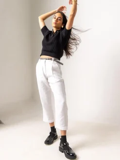 Women Cottonworld Pants | Pants^Women's Linen Regular Fit Pant