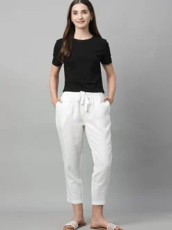 Women Cottonworld Pants | Pants^Women's Linen Regular Fit Pant