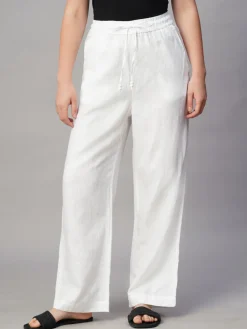 Women Cottonworld Pants | Pants^Women's Linen Regular Fit Pant
