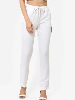 Women Cottonworld Pants | Pants^Women's Linen Regular Fit Pant
