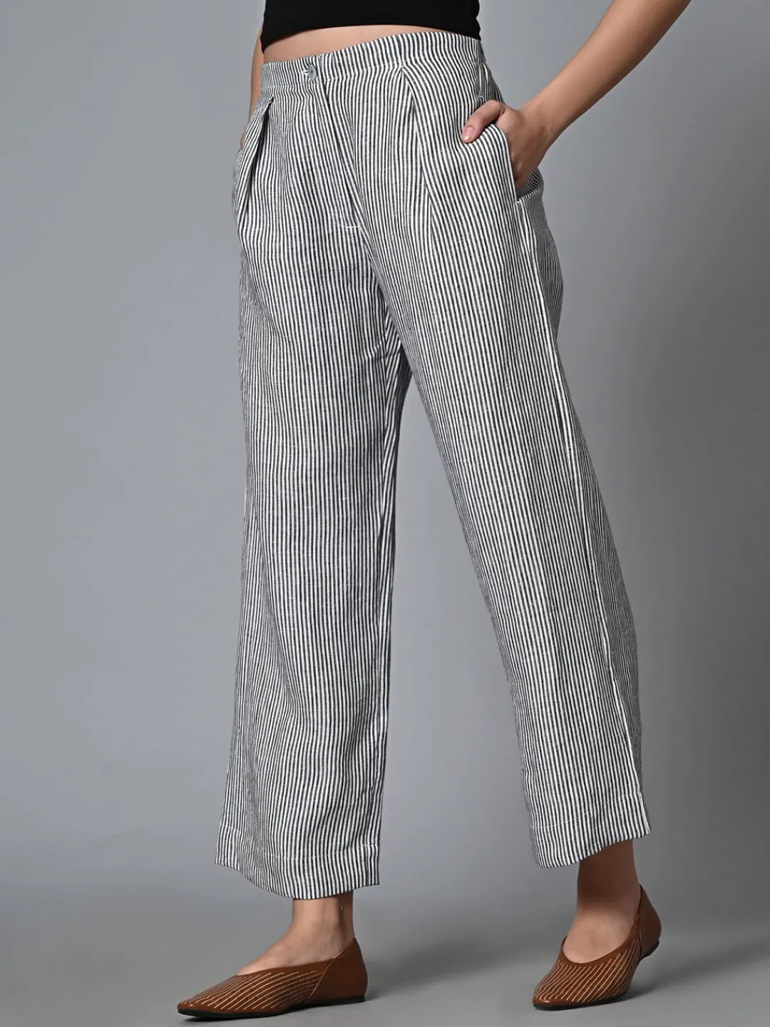Women Cottonworld Pants | Pants^Women's Linen Regular Fit Pant