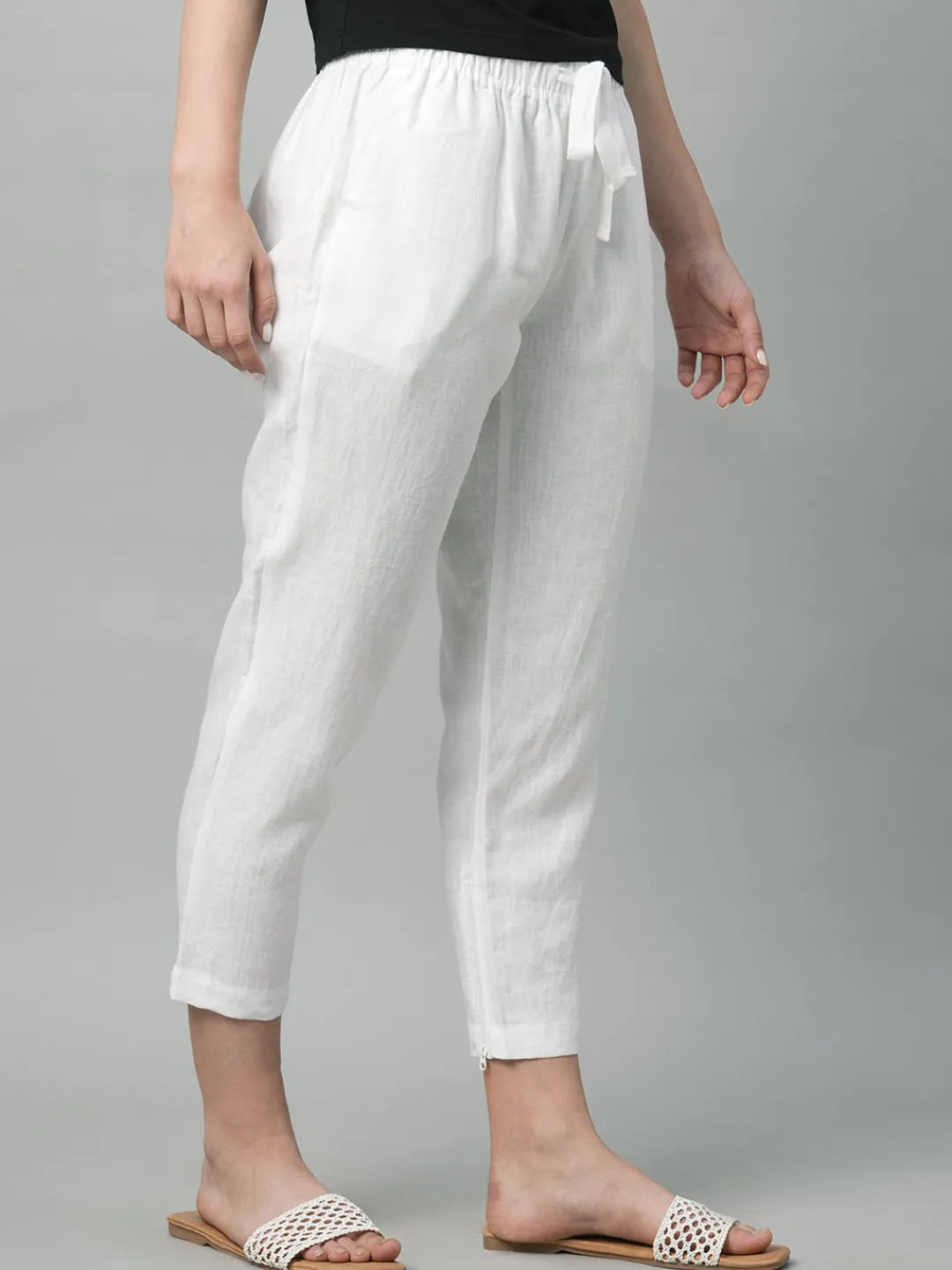 Women Cottonworld Pants | Pants^Women's Linen Regular Fit Pant