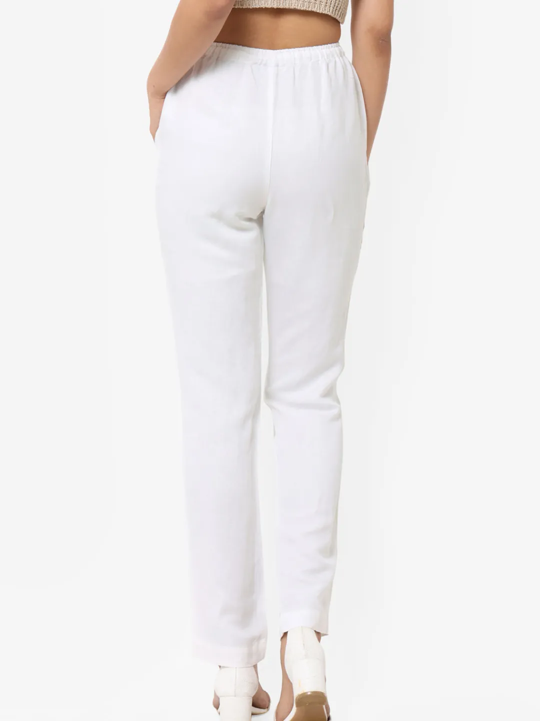 Women Cottonworld Pants | Pants^Women's Linen Regular Fit Pant