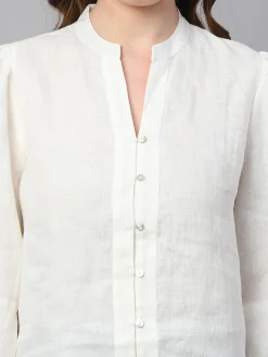 Women Cottonworld Tops & Shirts | Tops & Shirts^Women's Linen Regular Fit Blouse