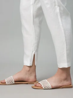 Women Cottonworld Pants | Pants^Women's Linen Regular Fit Pant