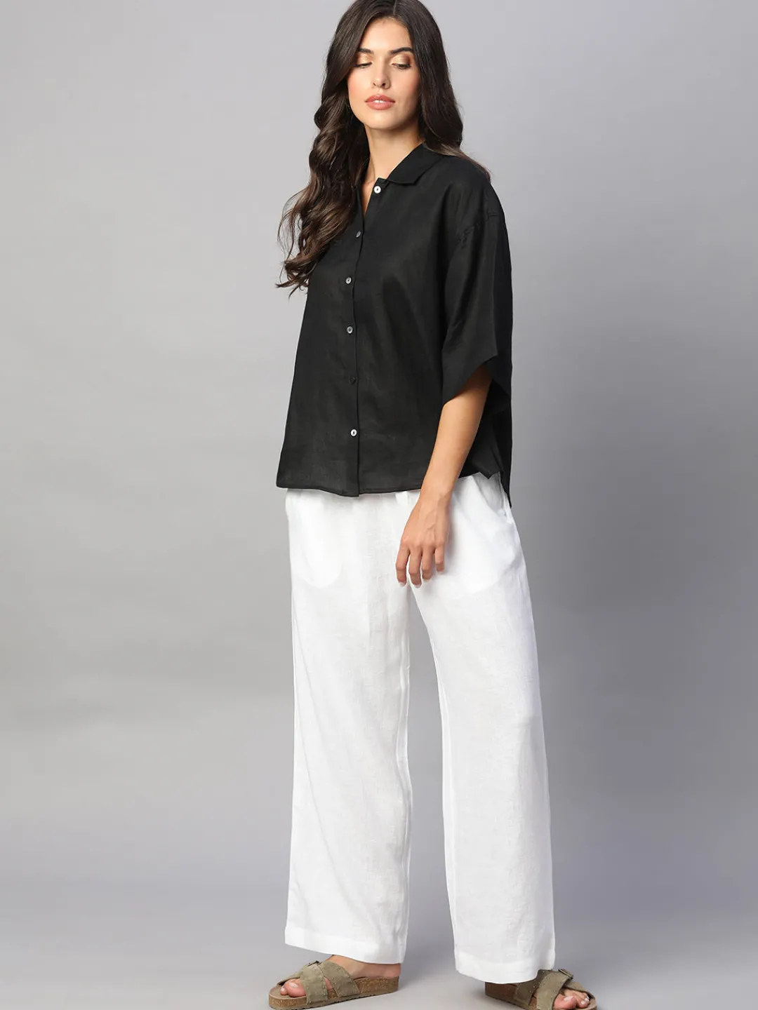 Women Cottonworld Pants | Pants^Women's Linen Viscose Regular Fit Pant