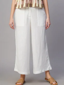 Women Cottonworld Culottes^Women's Linen Viscose Regular Fit Culotte