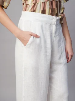 Women Cottonworld Culottes^Women's Linen Viscose Regular Fit Culotte