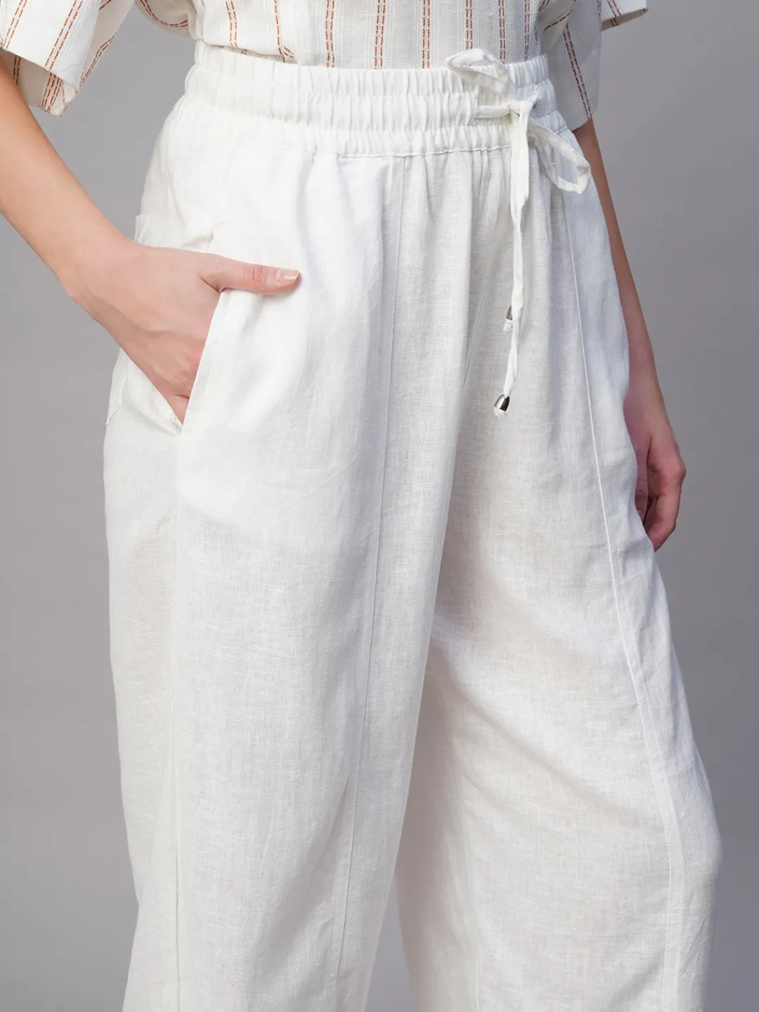 Women Cottonworld Pants | Pants^Women's Linen Viscose Regular Fit Pant