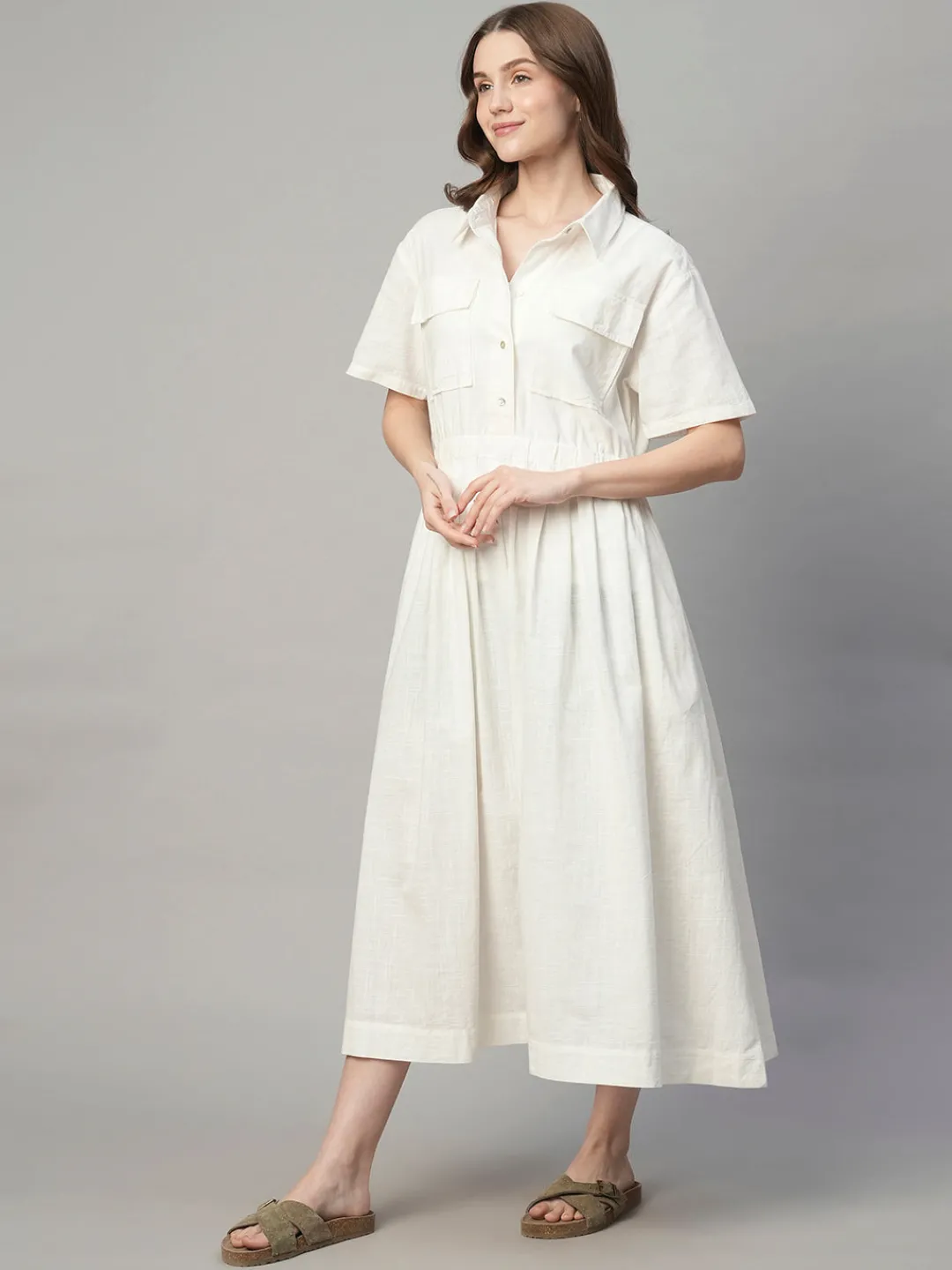 Women Cottonworld Dresses^Women's Tencel Regular Fit Dress