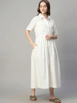Women Cottonworld Dresses^Women's Tencel Regular Fit Dress