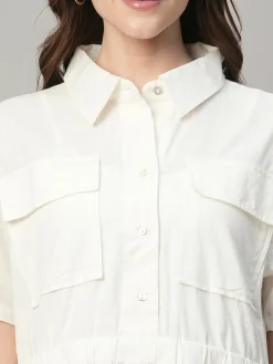 Women Cottonworld Dresses^Women's Tencel Regular Fit Dress