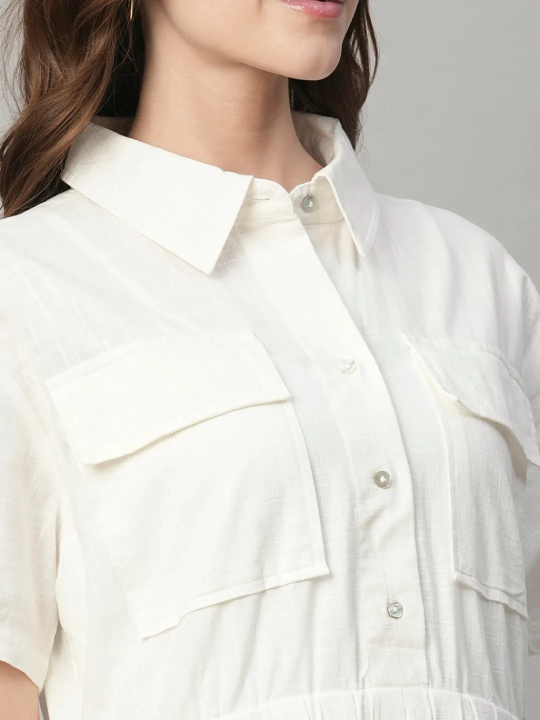 Women Cottonworld Dresses^Women's Tencel Regular Fit Dress