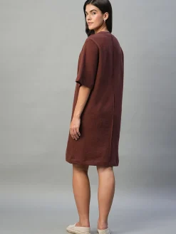 Women Cottonworld Dresses^Women's 100% Cotton Regular Fit Knit Dress