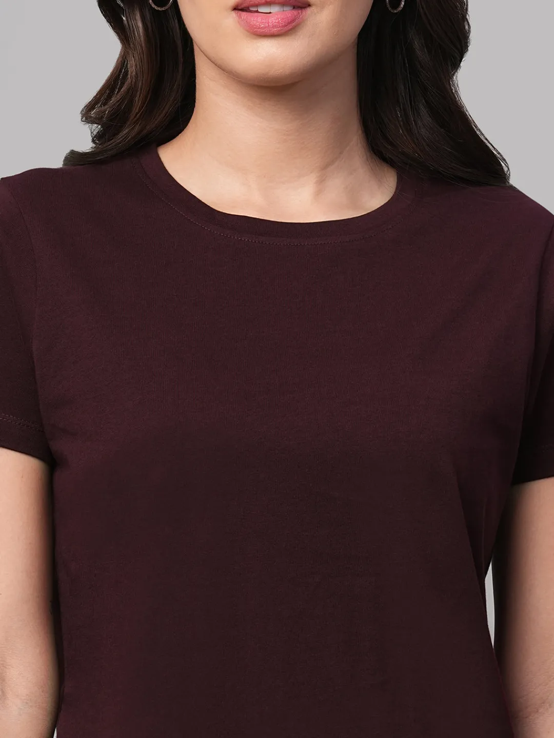 Women Cottonworld Round Neck | Regular Fit^Women's 100% Cotton Regular Fit Tshirt