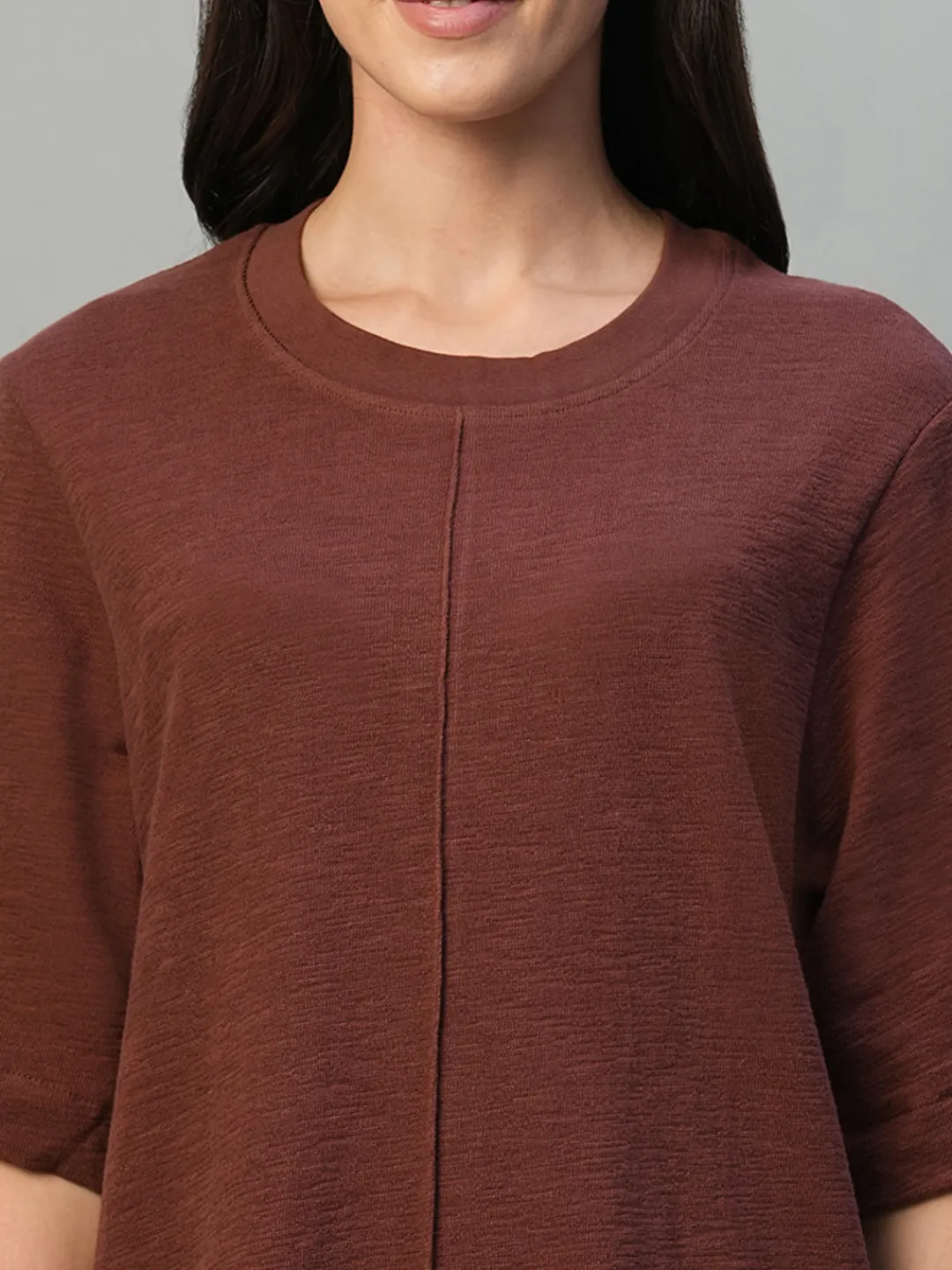 Women Cottonworld Dresses^Women's 100% Cotton Regular Fit Knit Dress