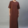 Women Cottonworld Dresses^Women's Cotton Elastane Regular Fit Knit Dress